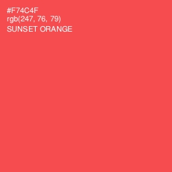 #F74C4F - Sunset Orange Color Image